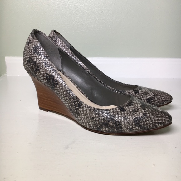 cole haan snakeskin wedge